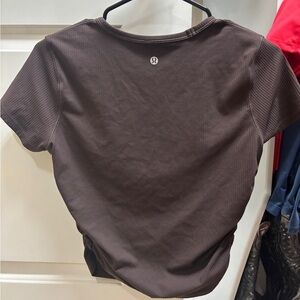 Lululemon nulu ribbed Brown Short Sleeve Top